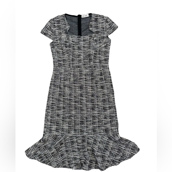Grace Karin Dresses & Skirts - Women’s Grace Karin Pencil Dress with Fishtail Ruffle Bottom • Grey Black Silver